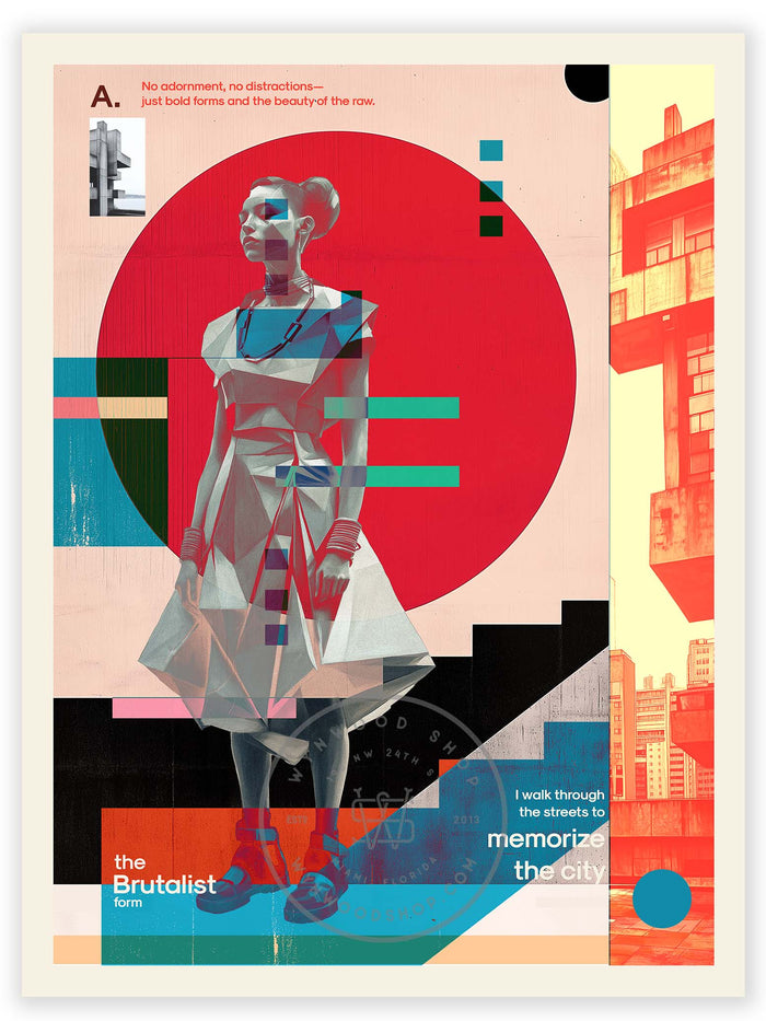 The Brutalist form - 24"x18" Limited edition print - Wynwood Shop