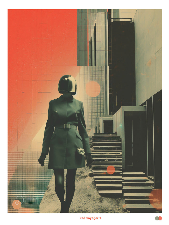 Red Voyager 1 - 24"x18" - Wynwood Shop