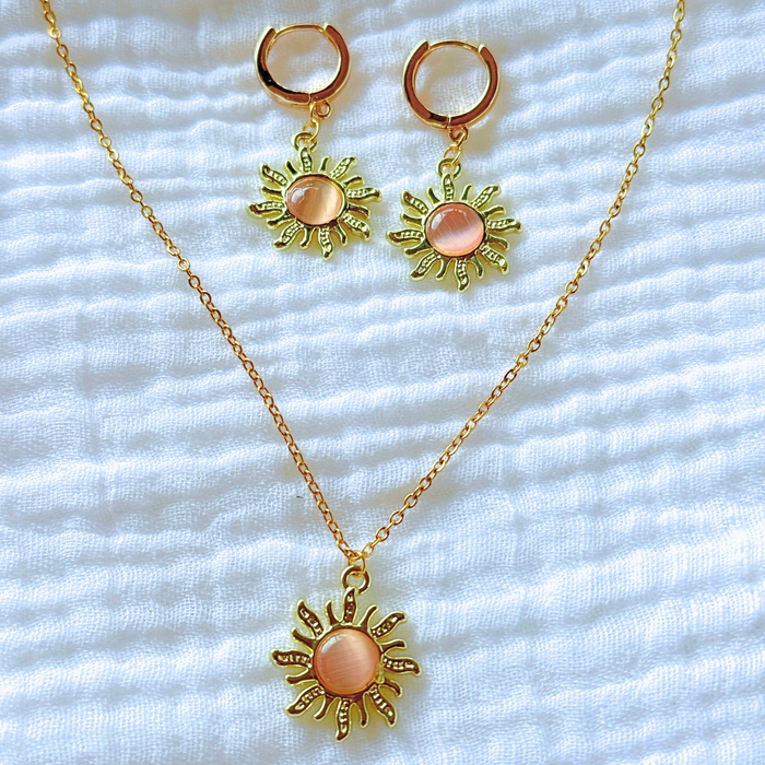 The Peach Florida Sun Jewelry Set - Wynwood Shop