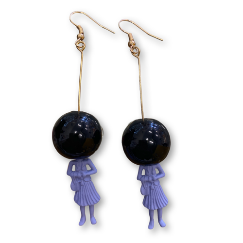 Lilac Lady Glass Earrings - Wynwood Shop