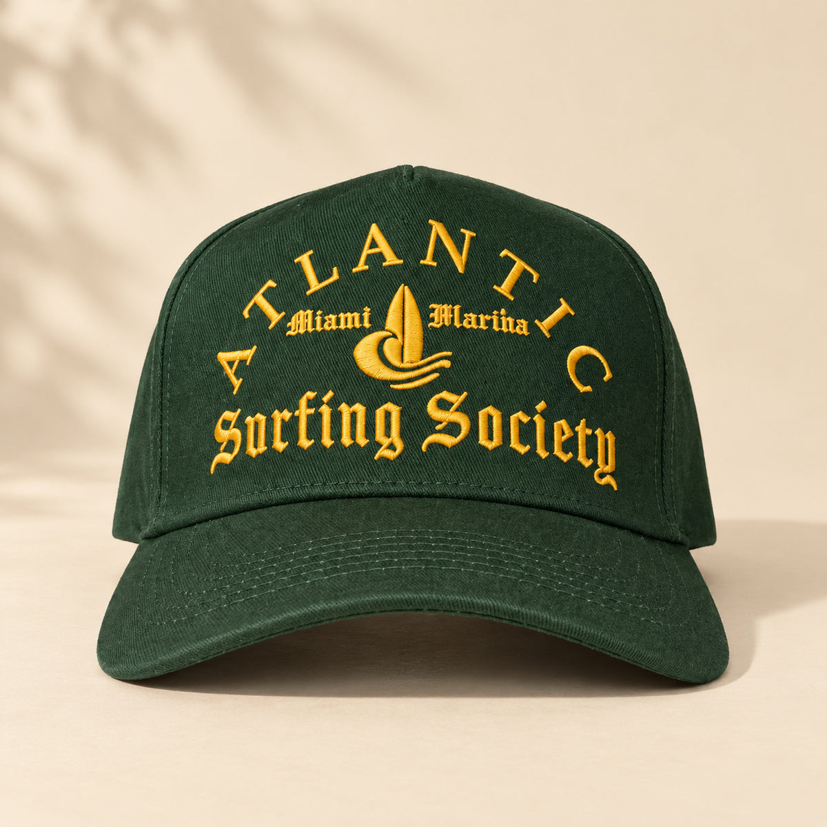 Atlantic Surfing Society Green Snapback Cap