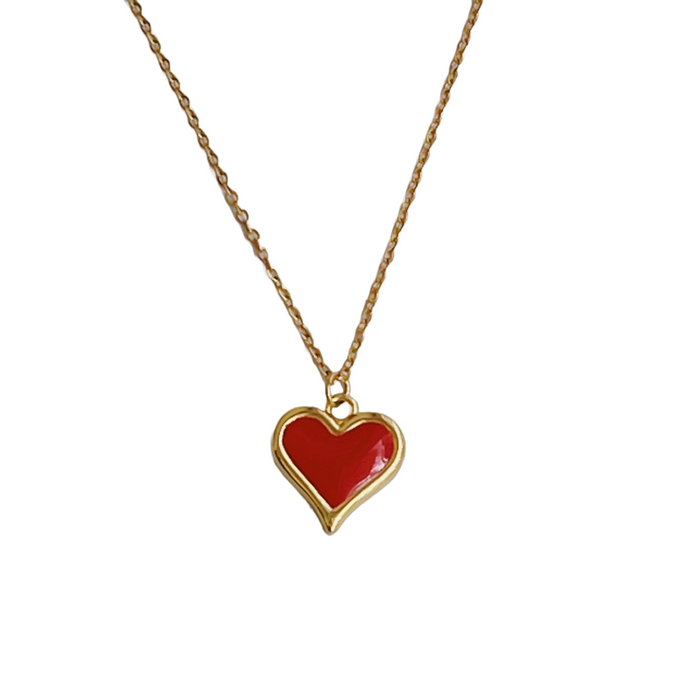 Dainty Red Heart Necklace - Mother's Day - Wynwood Shop
