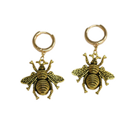 The Bee Hoop Earrings