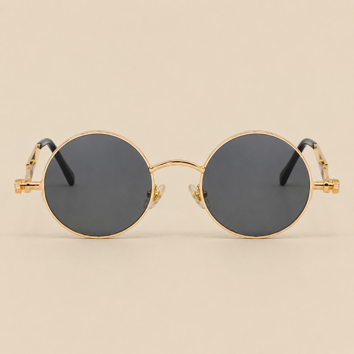 Round Steampunk gold Sunglasses