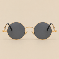 Round Steampunk gold Sunglasses
