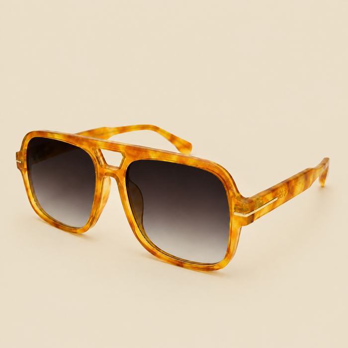 The Miami Vice Yellow Black Sunglasses