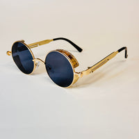 Round Steampunk Mirrored Sunglasses