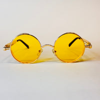 Round Steampunk Mirrored Sunglasses