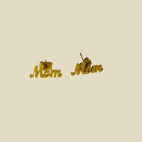 Mom Stud Gold Earrings