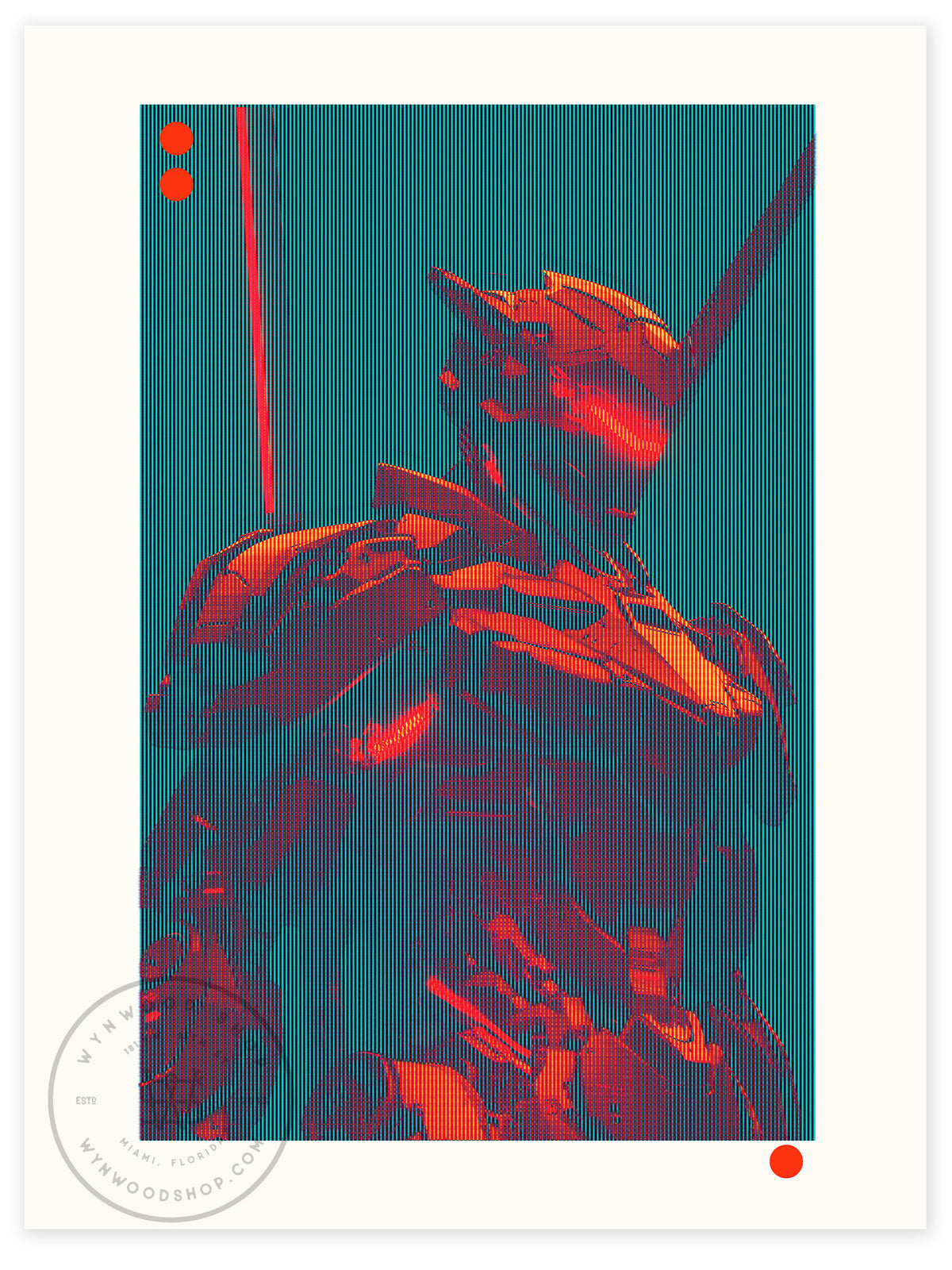 4 prints, black frame FRC