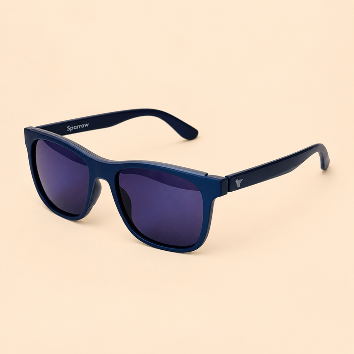 Blue Retro Vision Sunglasses
