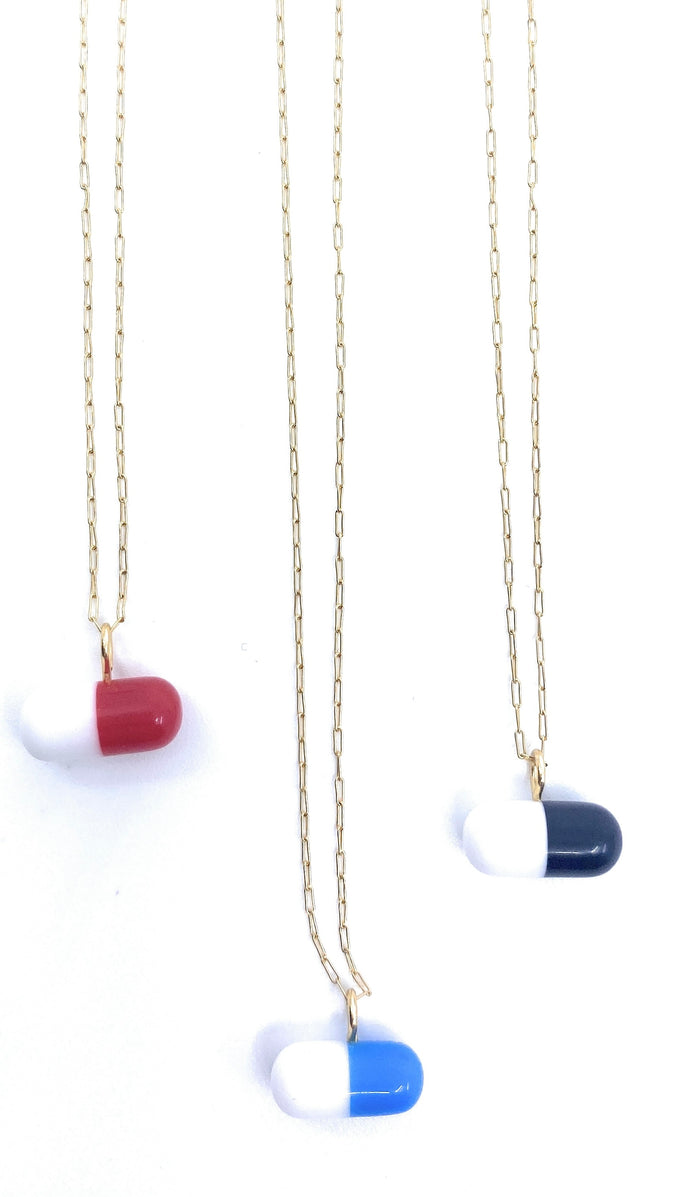 Chill Pill Pendant Charm Necklace - Wynwood Shop
