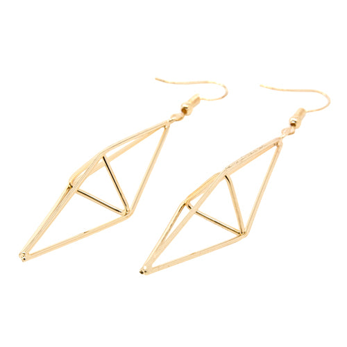 Long Gold Diamond Earrings - Wynwood Shop