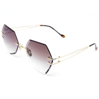 Hexagonal Frameless Sunglasses - Wynwood Shop