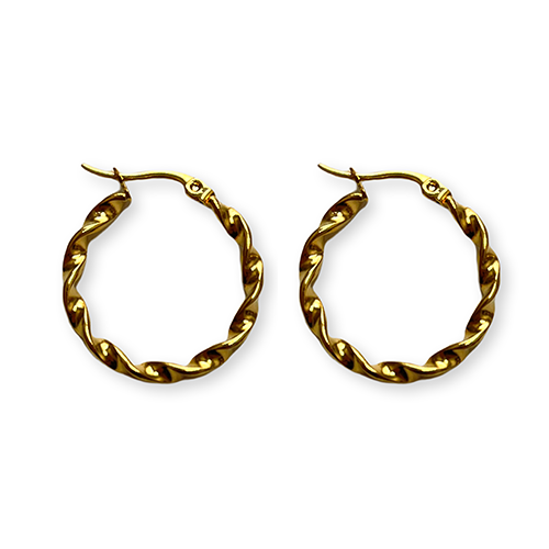 The Gold Twisted Hoops