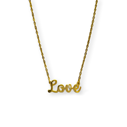 Love Gold Plated Necklace - Wynwood Shop