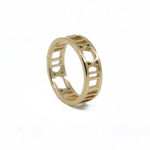 Roman Numerals Ring Gold Plated 2020 - Wynwood Shop