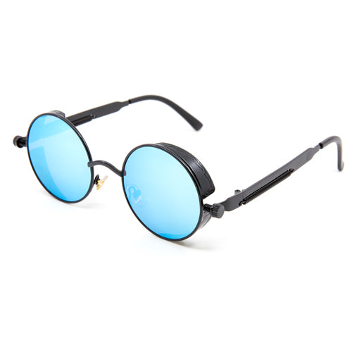 Amazon.com: zeroUV Mid Sized Metal Lennon Style Flash Mirror Round  Sunglasses (Gold Ice) : Clothing, Shoes & Jewelry