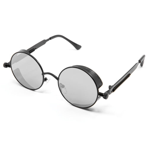 Round Steampunk Mirrored Sunglasses - Wynwood Shop