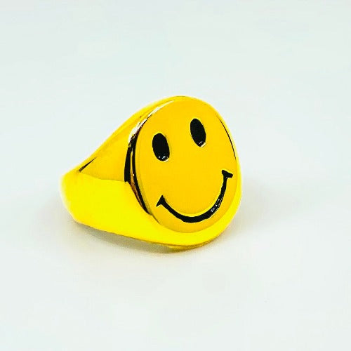 Smiley Face Ring Stainless Steel - Wynwood Shop