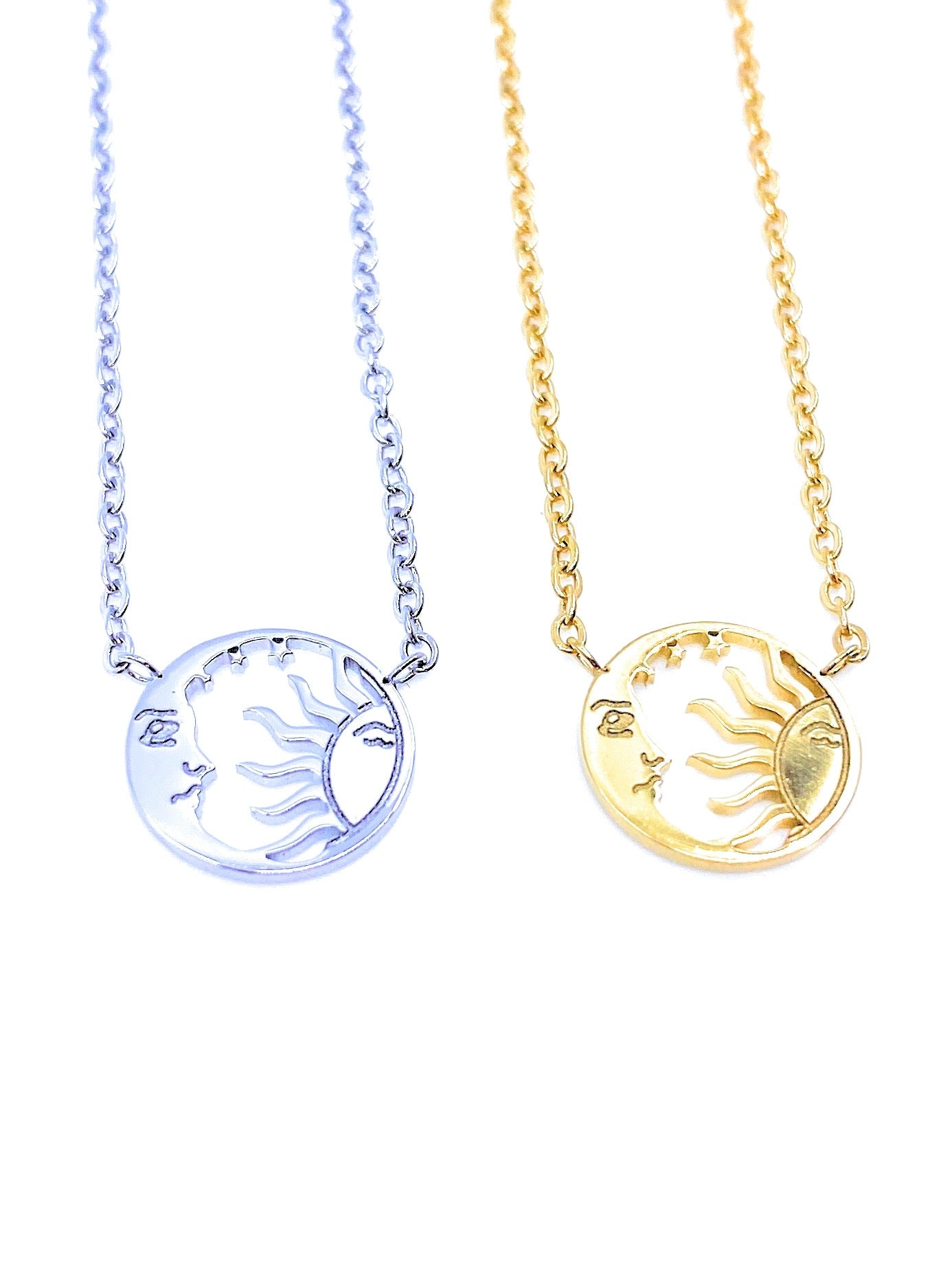 UNGENT THEM Sun and Moon Star Necklaces Best Friend India | Ubuy